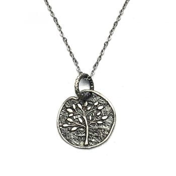 Sparkatolye Tree of Life Silver Necklace