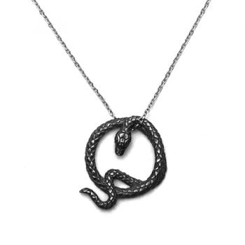Sparkatolye Snake Silver Necklace