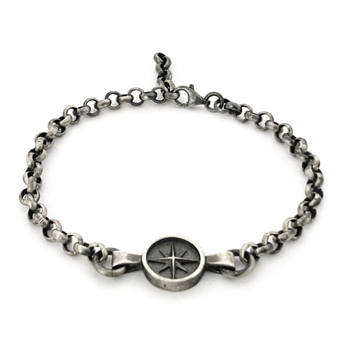 Compass Silver Bracelet