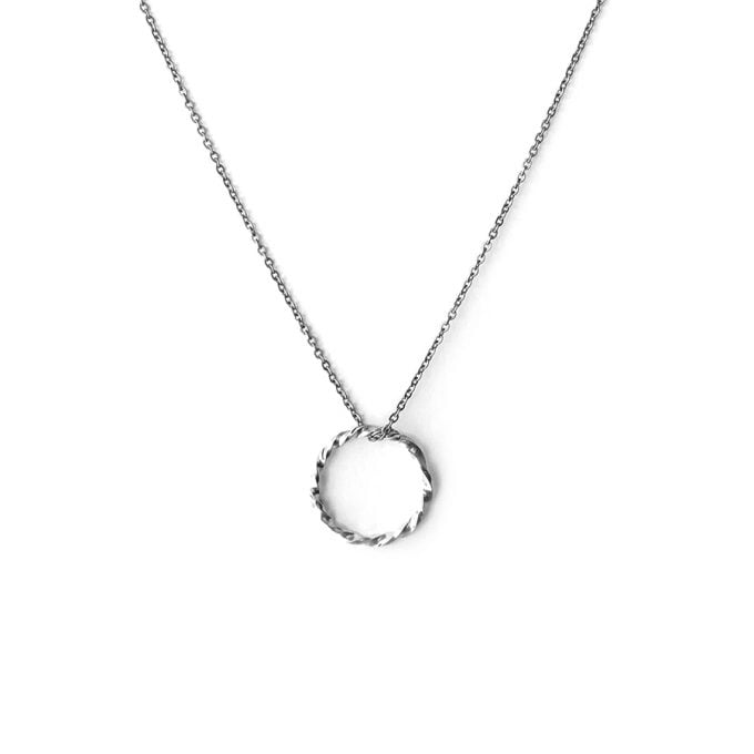 Ring Twist Silver Necklace